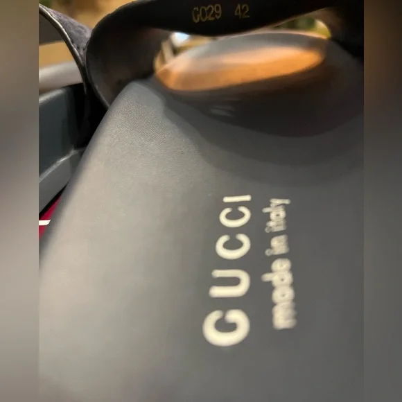 Gucci Blue midnight "GG" Monogram Slides Mens Size 9 - Picture 5 of 7